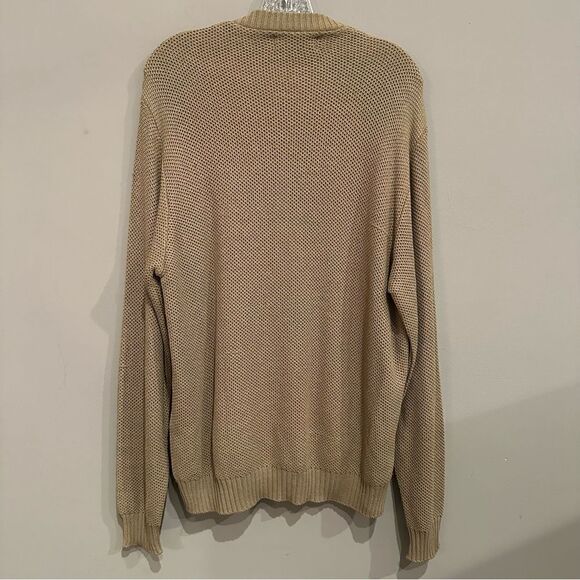 MONDO Vintage Sweater Mens Size Large Suede Knit Crew Italy - Picture 7 of 9